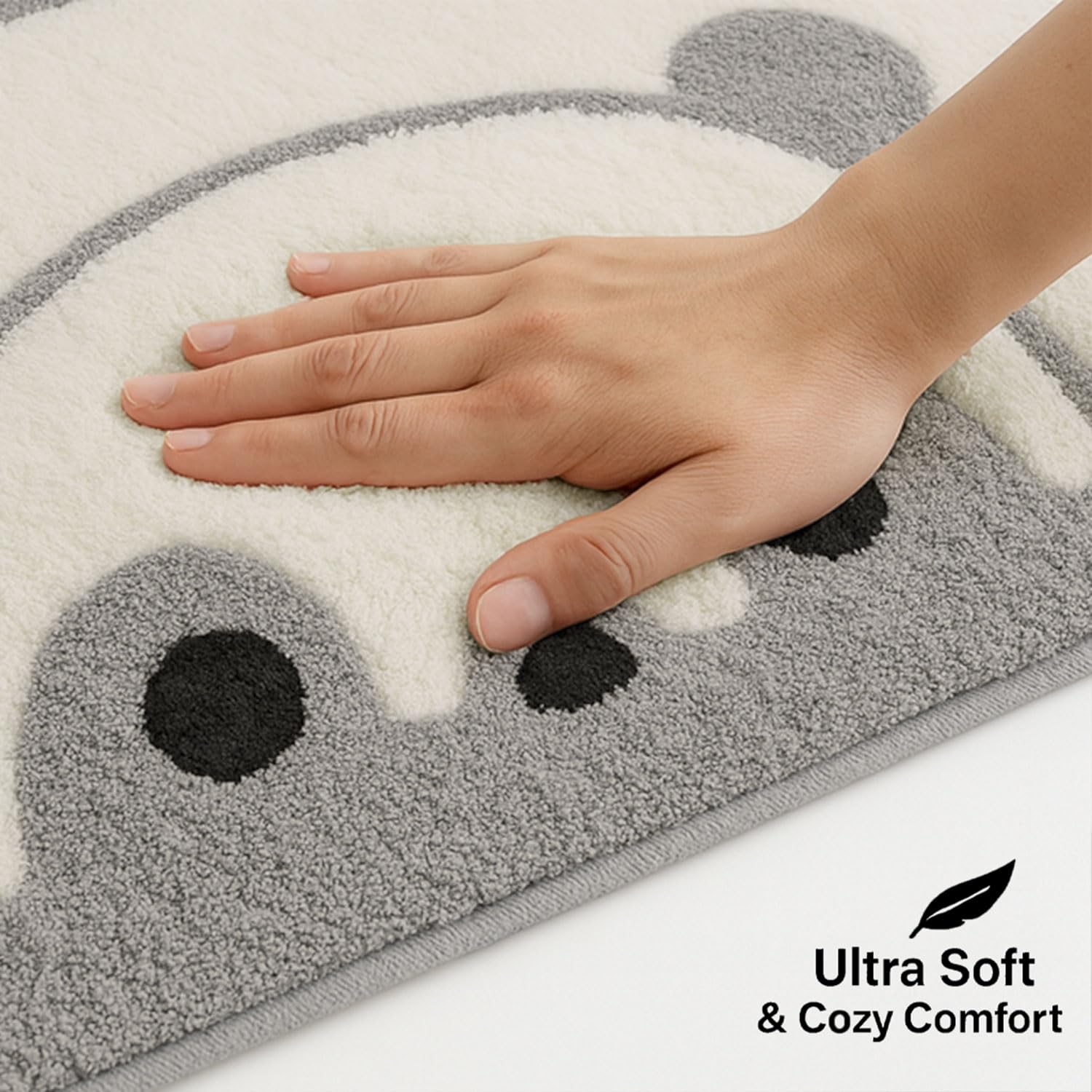 Canada Bath Mat Panda (40x60 cm, Grey)