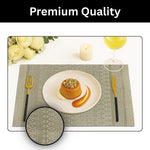 Dining Table Placemat Set of 2 (30x45 CM Gold )