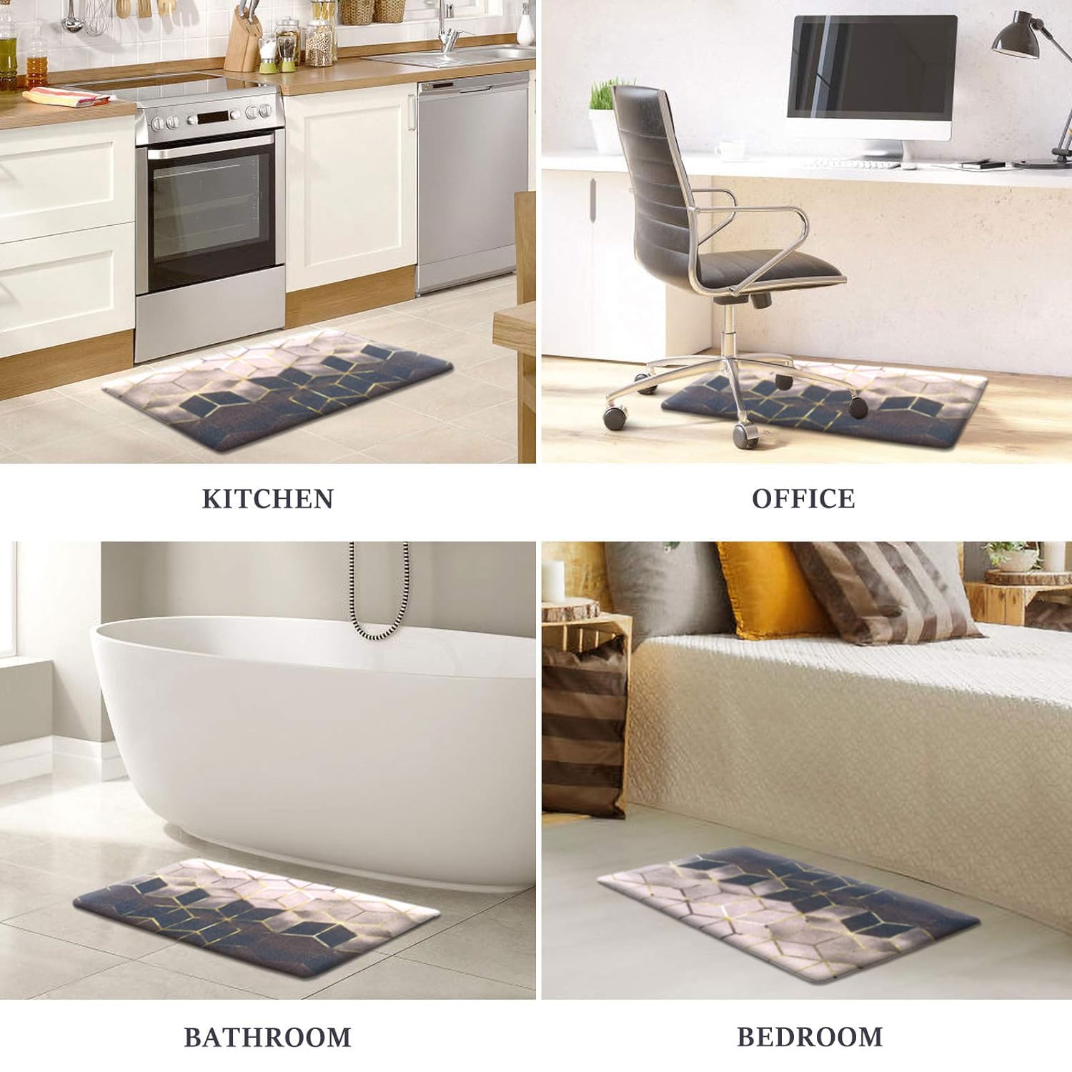Cuba PVC Door Mats Anti Fatigue - Golden (40x60 cm)