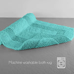 Paris Reversible Bath Mat 100% Cotton (Aqua, 40x60 cm)