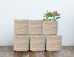 Jute Planter Pots Basket (Netural Color, 6"x6")