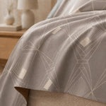 King Size Double Bedsheet with 2 Pillow Covers Premium Abstract Geometric Printed 108x108 inch
