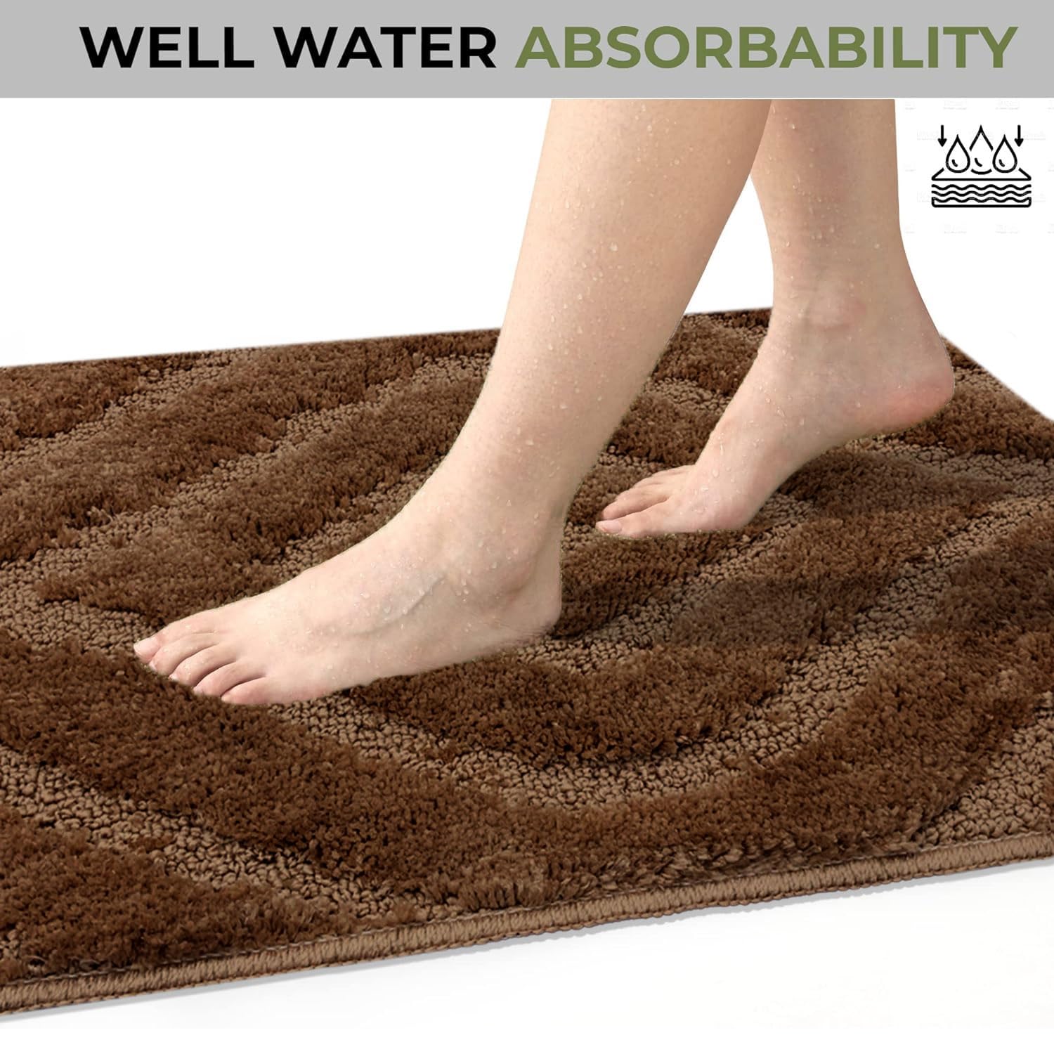 Scotland Diamond Bathmat Mat Pack Of 2 (38x58 cm, Sea Coffee)