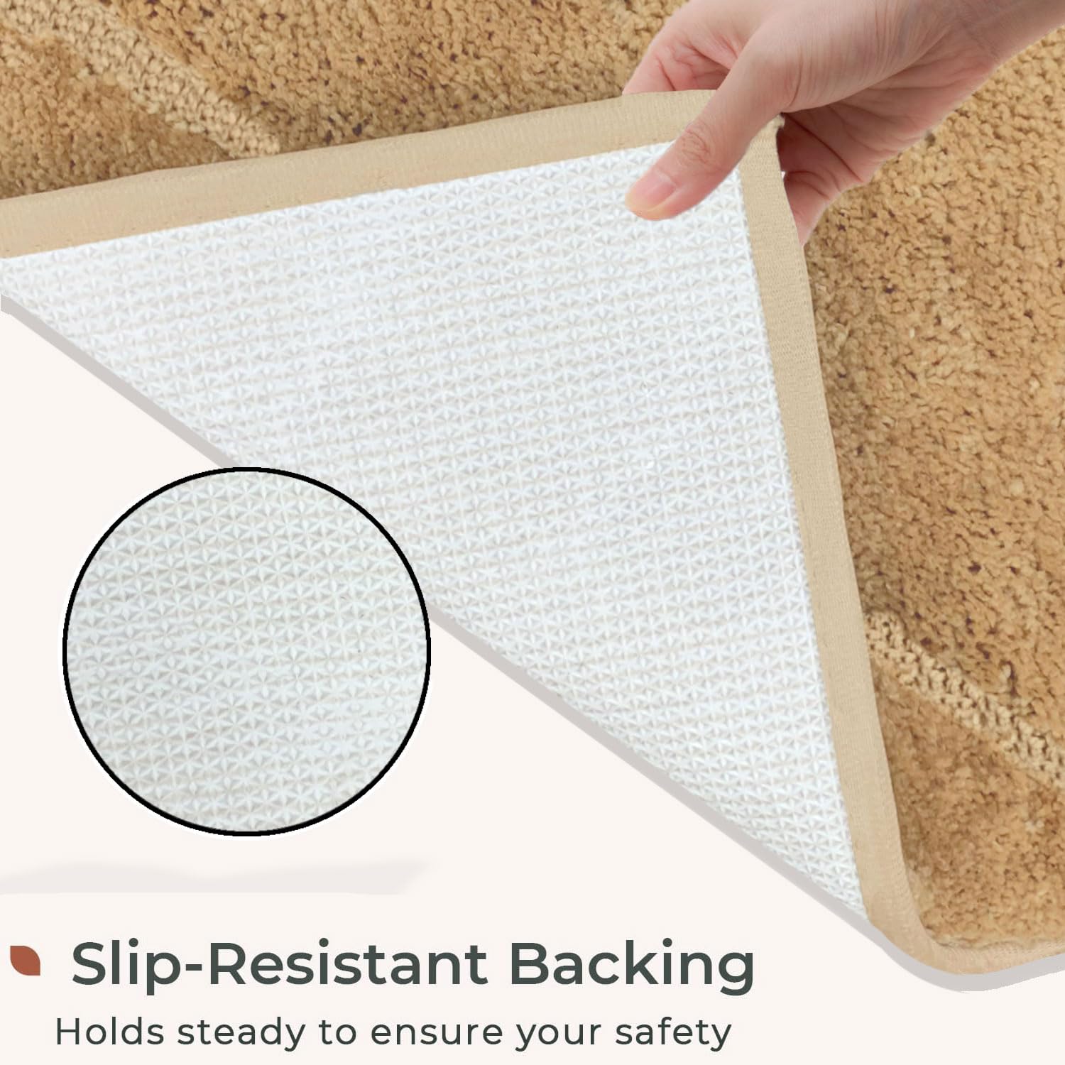 Bath Mat Classic Diamond Microfiber 2200 GSM (40x60 cm, Gold )