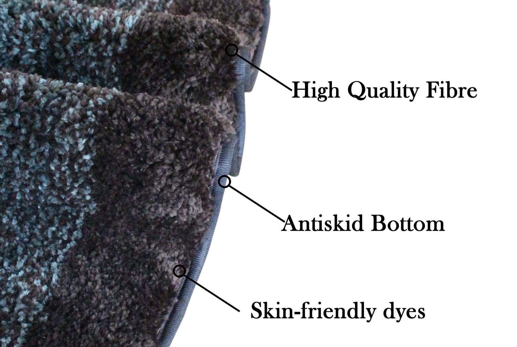Oyster Bath Mat for Bathroom (38x58 cm,Burnt Green)