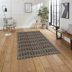 Rabbit Tail Fur Carpet (3x5 Feet, Cocoa)