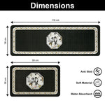 Kitchen Mat Combo Birds Design (116x36 & 58x36 cm White)