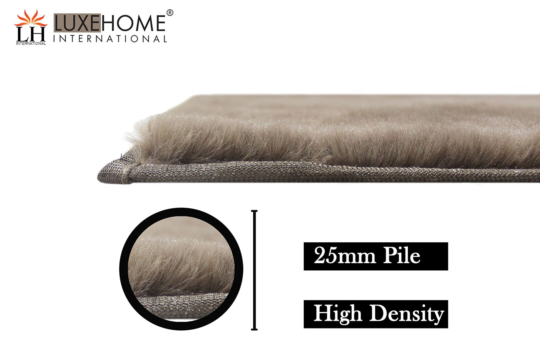 Austria Bath Mat Rabbit Fur 1000 GSM (45 x 75 Cm, Taupe)