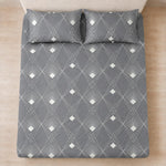 Double Bedsheet with 2 Pillow Covers Premium 240 TC 100% Cotton Feel ( Grey 108x108 inch )