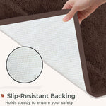Bath Mat Classic Diamond Microfiber 2200 GSM (40x60 cm, Chocolate )