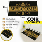 Coir Doormat for Home Entrance (Welcome Print Design ,71x45 cm)