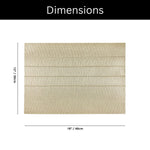 Zigzag Design Placemat for Dining Table Set of 2 (30x45 CM Gold)