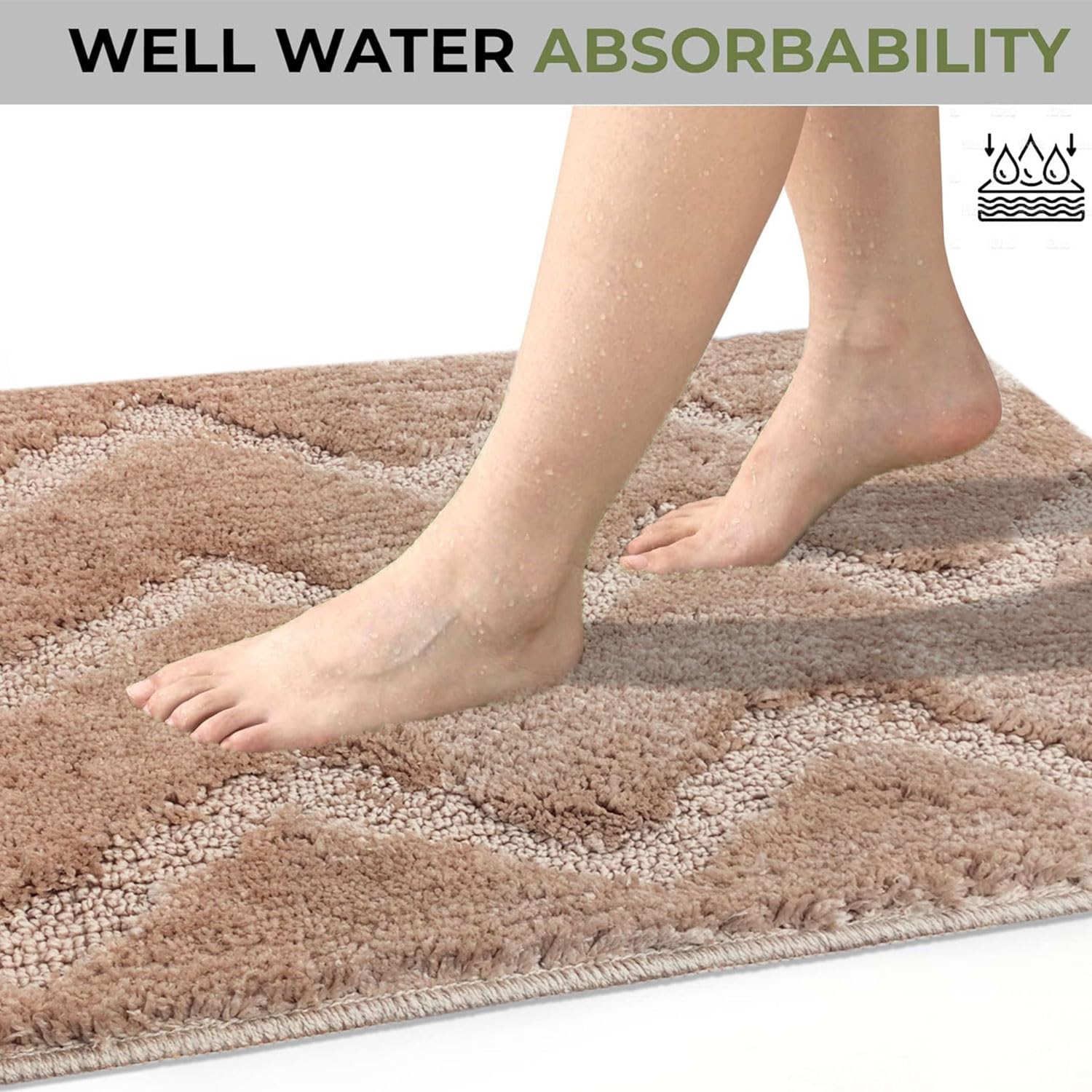 Scotland Maze Cut Bathmat Pack Of 2 (38x58 cm , Beige)