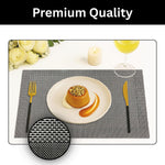 Dining Table Placemat Set of 4 (30x45 CM Black)