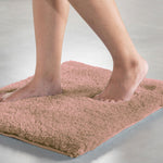 Vegas Microfiber Mats For Bathroom (45X75 Cm, Peach)