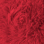 Shaggy Throw Pillow Covers Pack of 2 (16x16 Inches, Maroon)