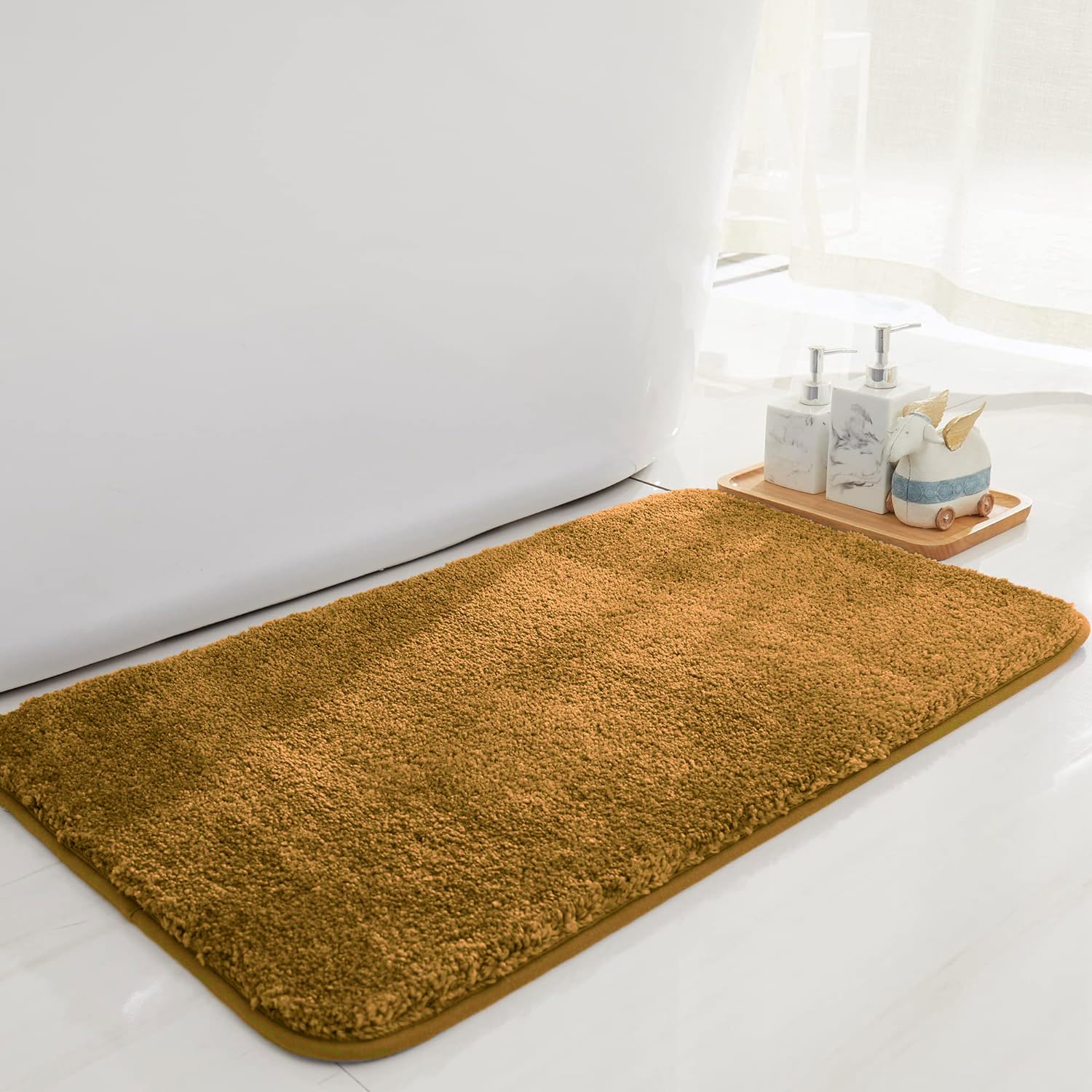 Newman Microfiber Bathmat 2500 GSM (45X75 Cm,Gold)