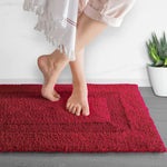 Paris Bath Mat Cotton Super Soft (Maroon, 40 Cm x 60 Cm)