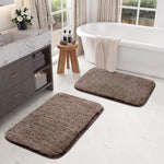 Vegas Microfiber Bath Mat (40x60 cm, Cocoa) Pack of 2