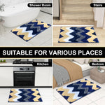 Macau Stripe Bath Mat (40x60 cm,Blue)