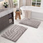 Scotland Maze Cut Bathmat Mat Pack Of 2 (38x58 cm , Grey)