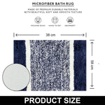 Columbia Bath Mat for Bathroom Pack of 2 (Navy Blue, 38x58 cm)