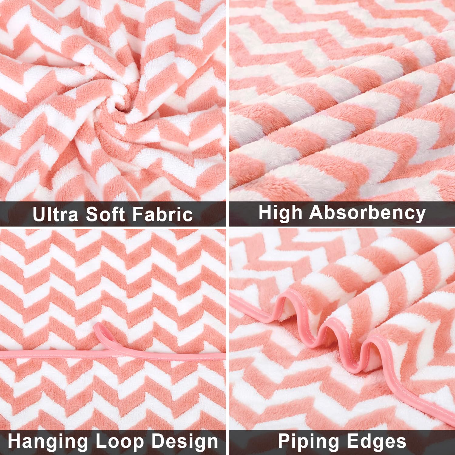 Microfibre Bath Towel for Kids Boys Girls ( 70x132cm , Pink )