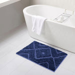 Bath Mat Classic Diamond Microfiber 2200 GSM (40x60 cm, Blue )