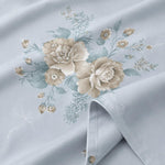 Double Bedsheet with 2 Pillow Covers 220 TC 100% Cotton Feel ( Blue , 90x100inch )