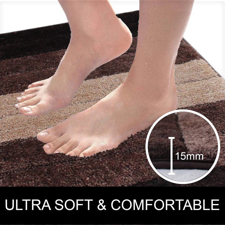 Luxury Bath Mat for Bathroom (40X60 Cm ,Walnut)