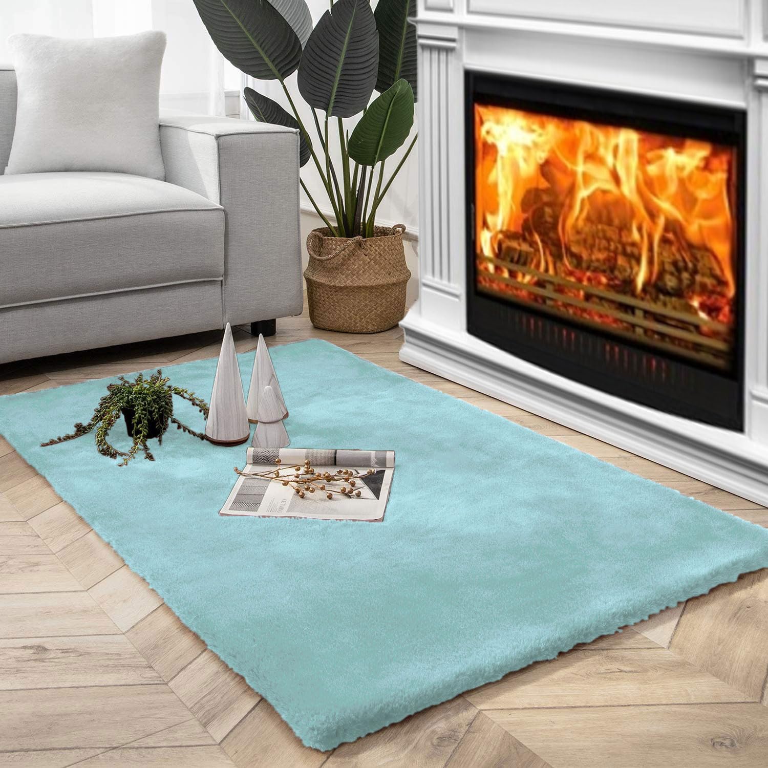 Rabbit Fur Super Soft Carpet (Turquish, 4x6 Feet)