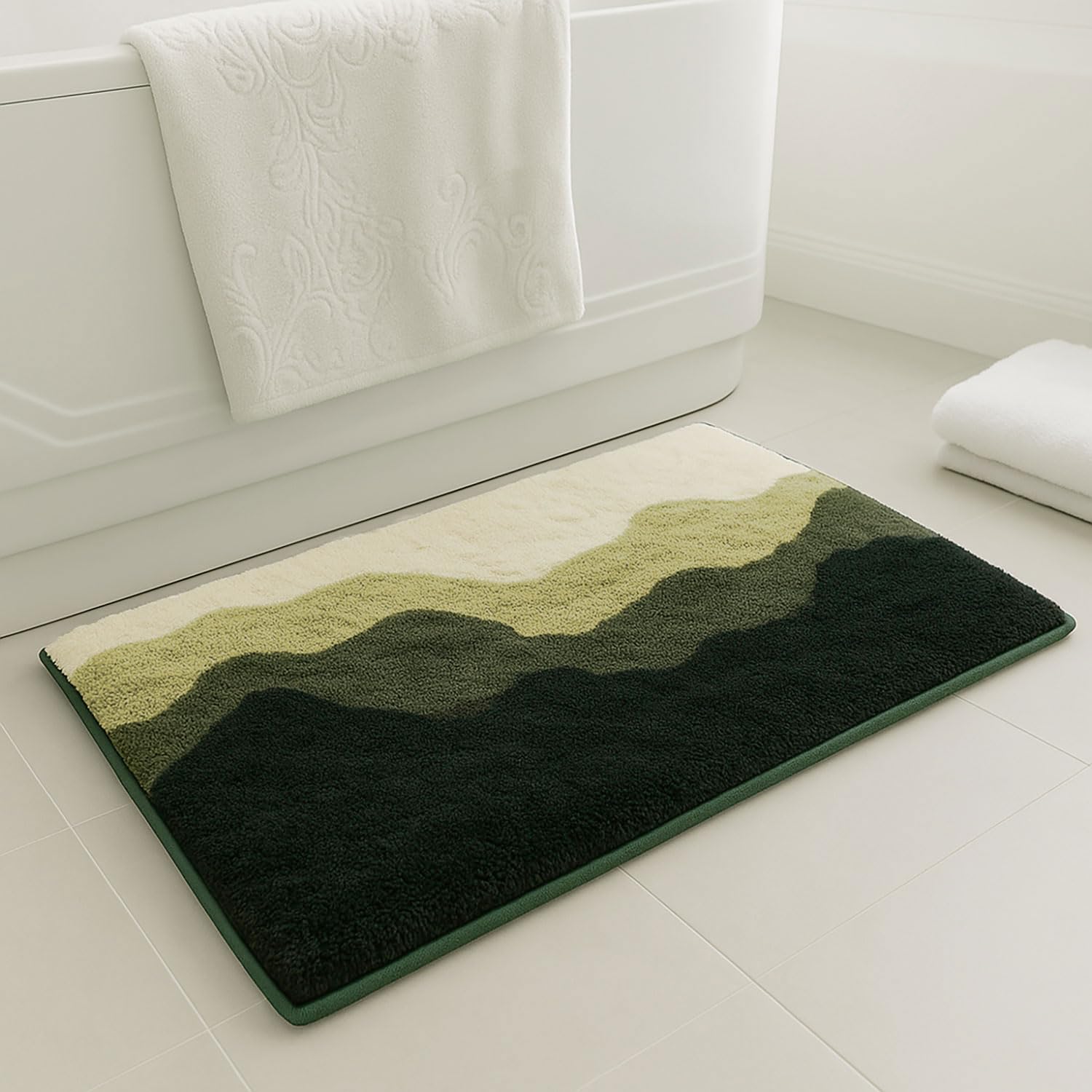 Canada Bath Mat Waves (40x60 cm, Green)