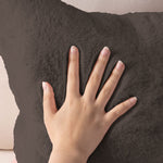 Cushion Cover One Side Rabbit Fur Pack of 2 (16 x 16 inch,Cocoa)