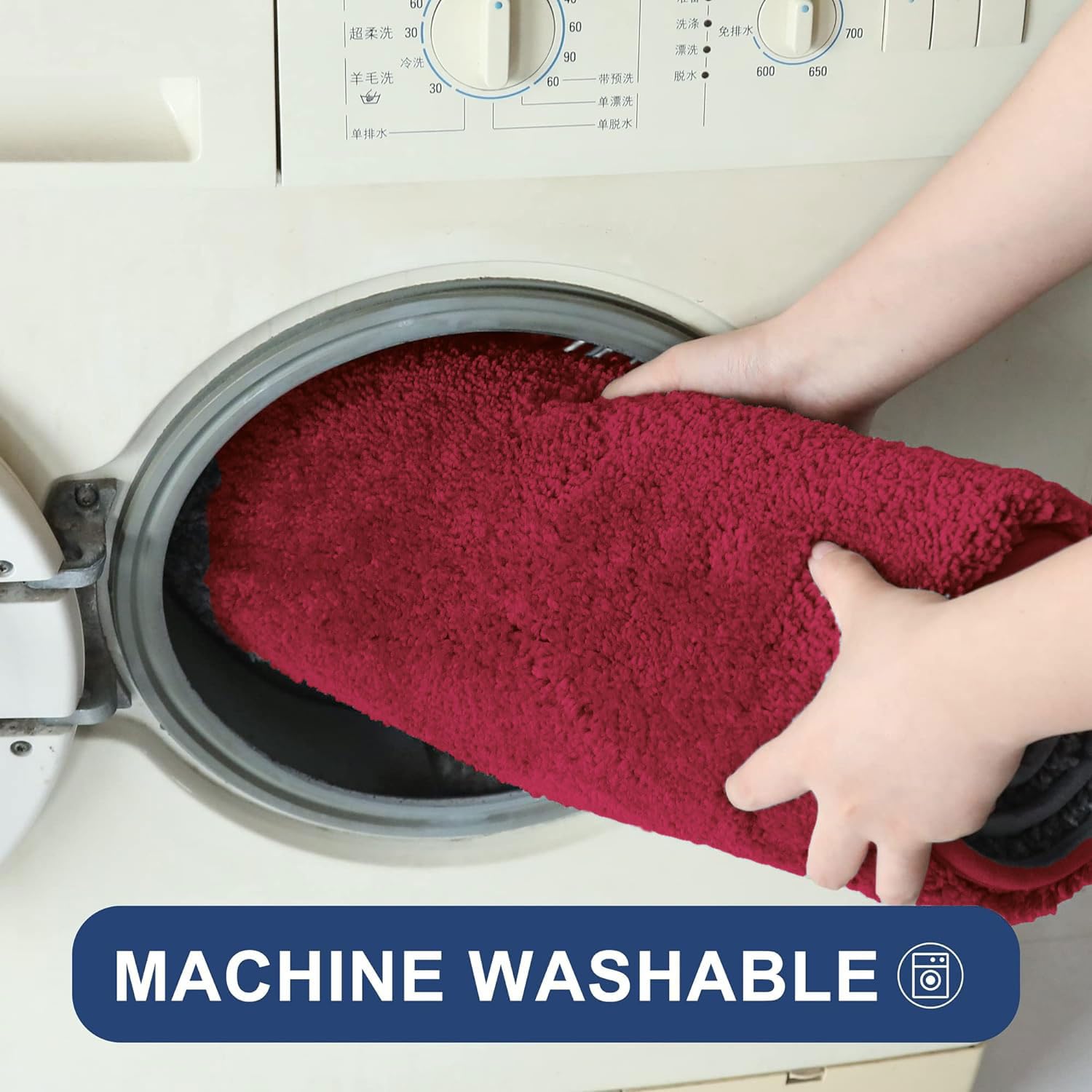 Newman Microfiber Bathmat 2500 GSM (45X75 Cm-Maroon)