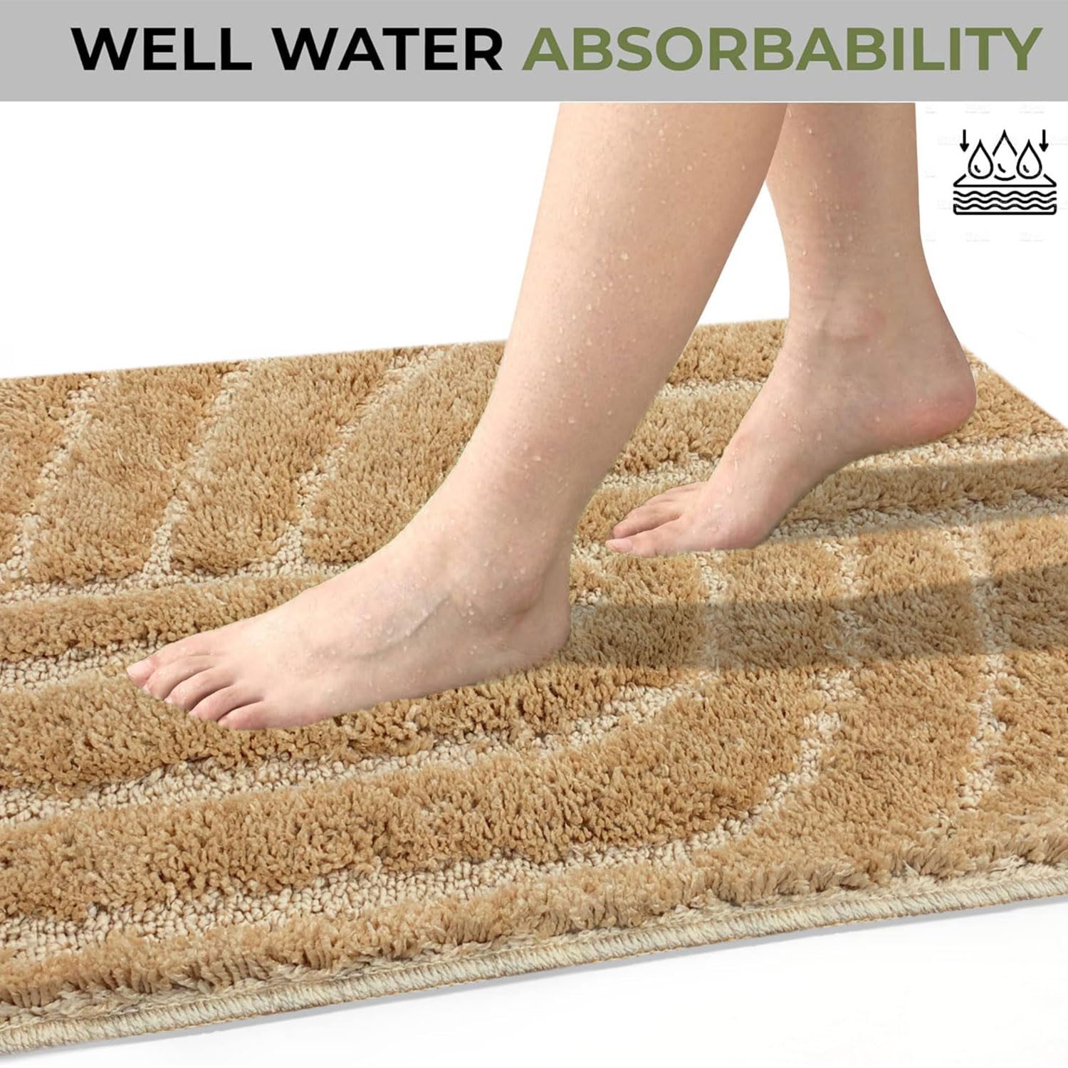 Scotland Maze Cut Bathmat Mat Pack Of 2 (38x58 cm , Gold)