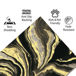 Polyester Cosmic Swirl Carpet for Bedroom (5x7 Feet, Multicolor)