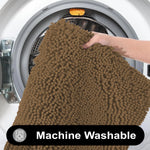 Shaggy Chenille Bath Mat Extra Soft (60x120 cm Chocolate)