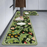 Kitchen Mat Combo  (116x36 & 58x36 cm,Green)