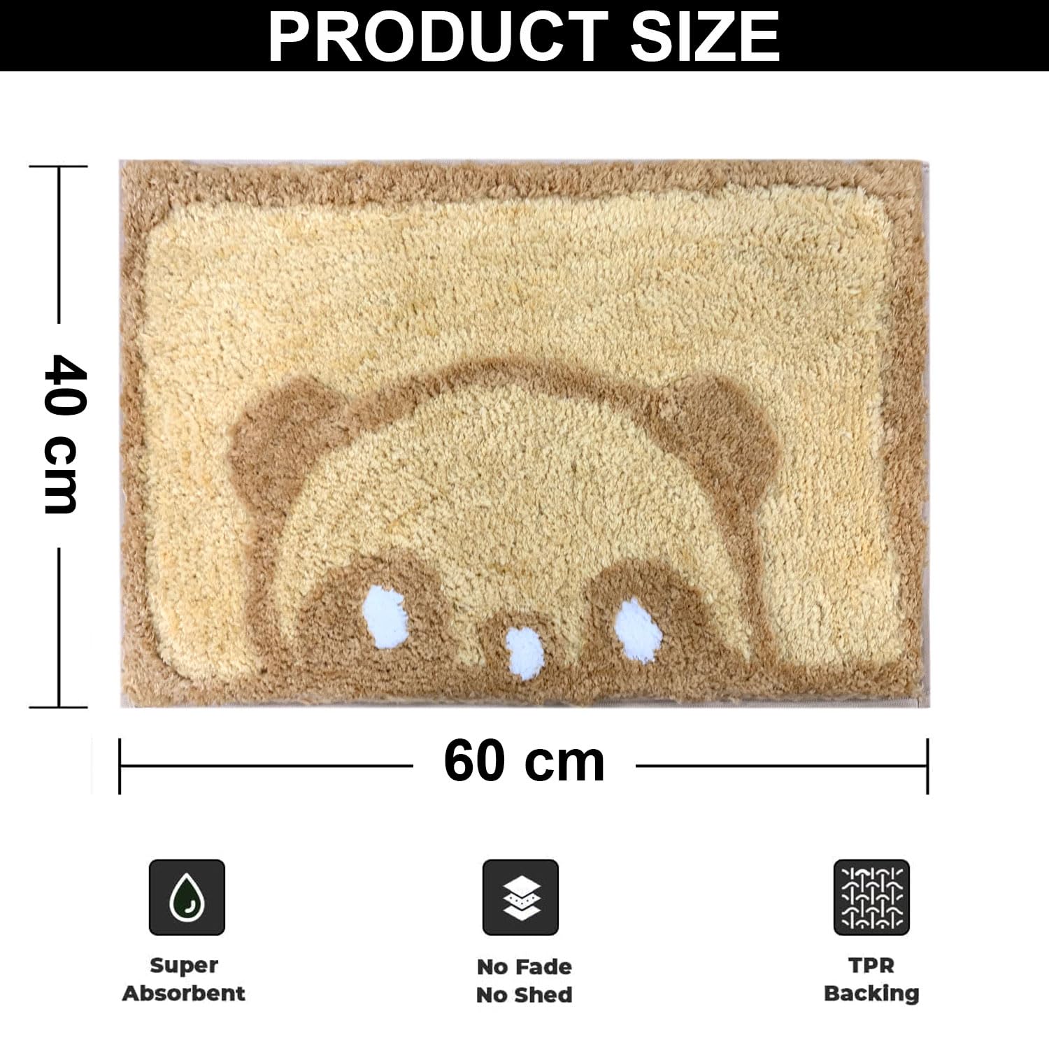 Canada Bath Mat Panda (40x60 cm, Gold)