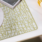 Web Design Placemat for Dining Table Set of 4(30x45 CM Gold)