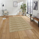 Rabbit Tail Fur Carpet (3x5 Feet, Beige)