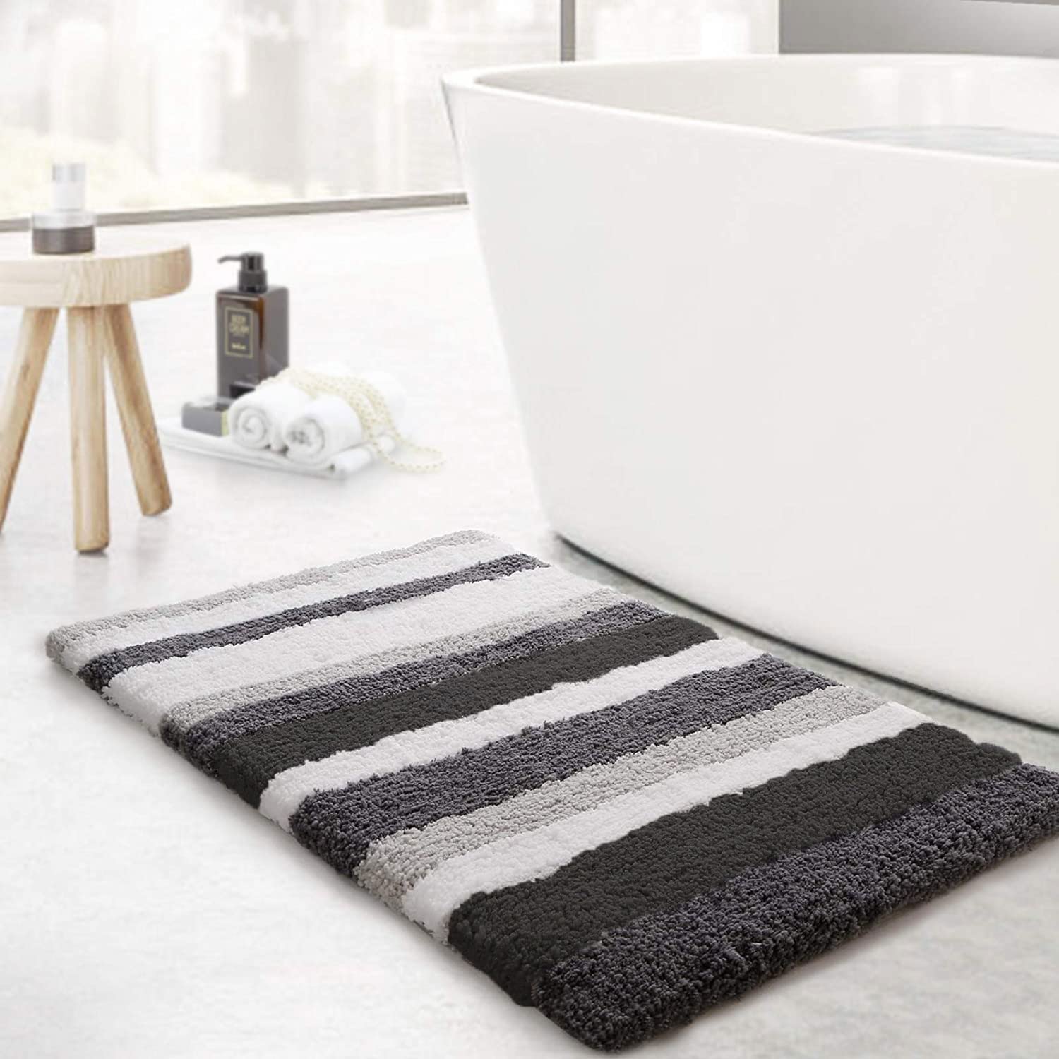 Microfiber Bath Mat Super Soft (40X60 Cm) Grey