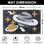 Macau Planet Bath Mat (40x60 cm,Silver)