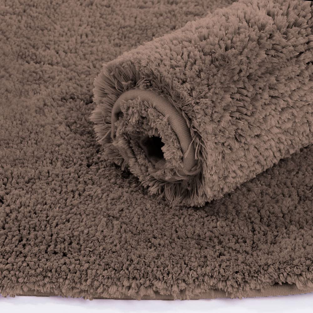 Vegas Microfiber Bath Mat (40x60 cm, Cocoa) Pack of 2