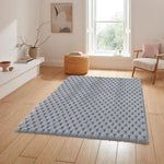 Turtle Rabbit Fur Carpet (4x6 Feet, Silver)