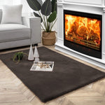 Rabbit Fur Soild Carpet (Cocoa, 3x5 Feet)