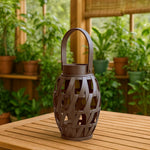 Bamboo Woven Lantern ( 24x16x16 cm ) Brown