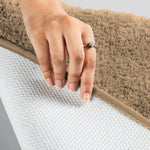Polyester Contour Bath Mat Set (Gold , 45x 75 cm & 40x45)
