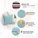 Corduroy Cushion Cover Super Soft (16x16 Inch,Turquish)