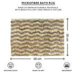 Berlin Bath Mat Super Sof Mat Pack of 2(38x58 cm ,Sand)